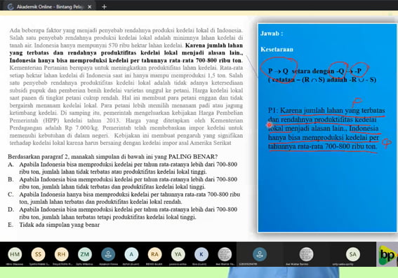 contoh bahas soal TPS