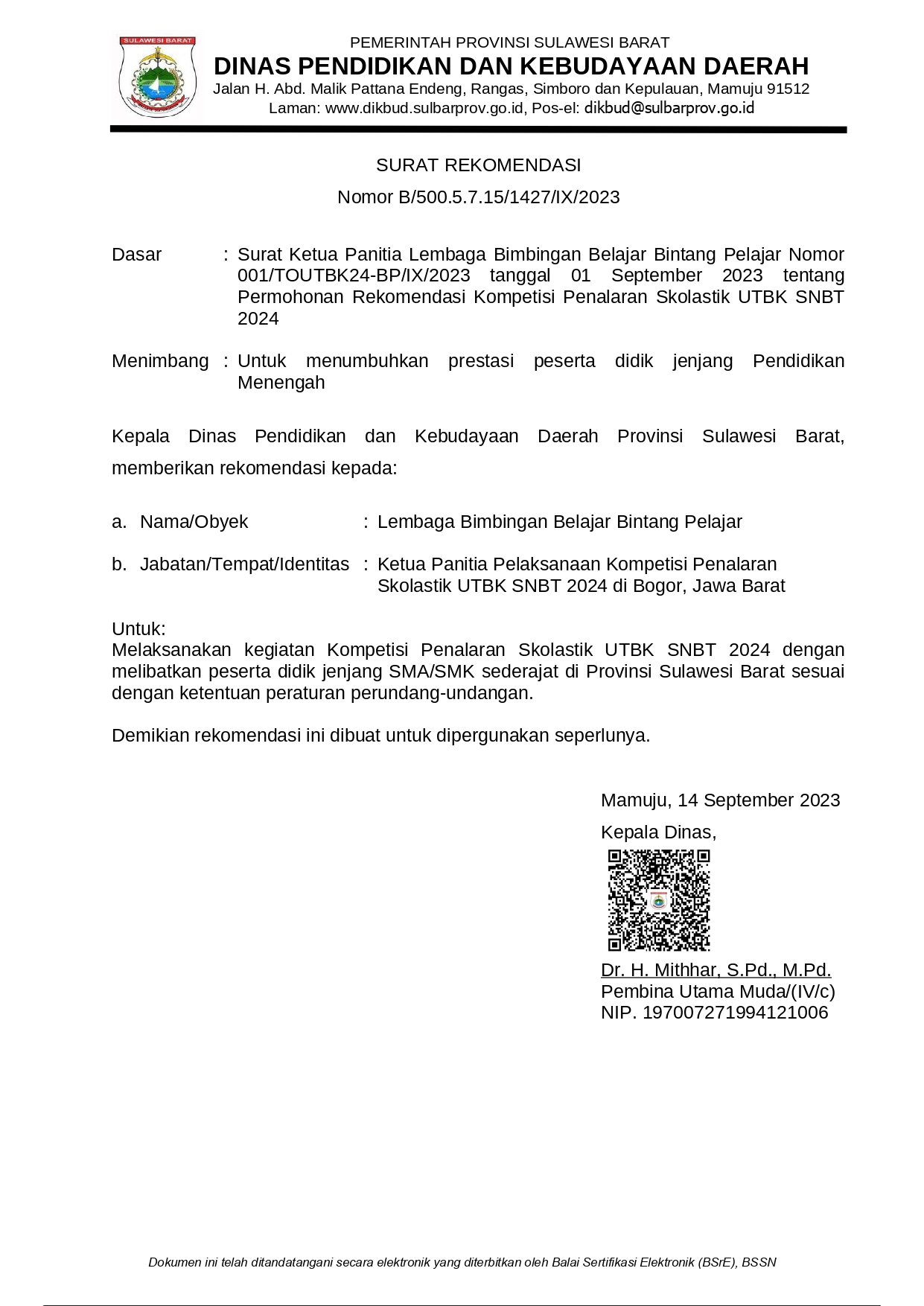 Rekomendasi DIKBUD SULBAR_page-0001