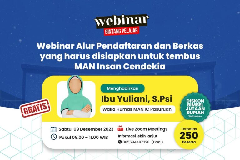 Webinar Bintang Pelajar MAN IC 9 Desember 23
