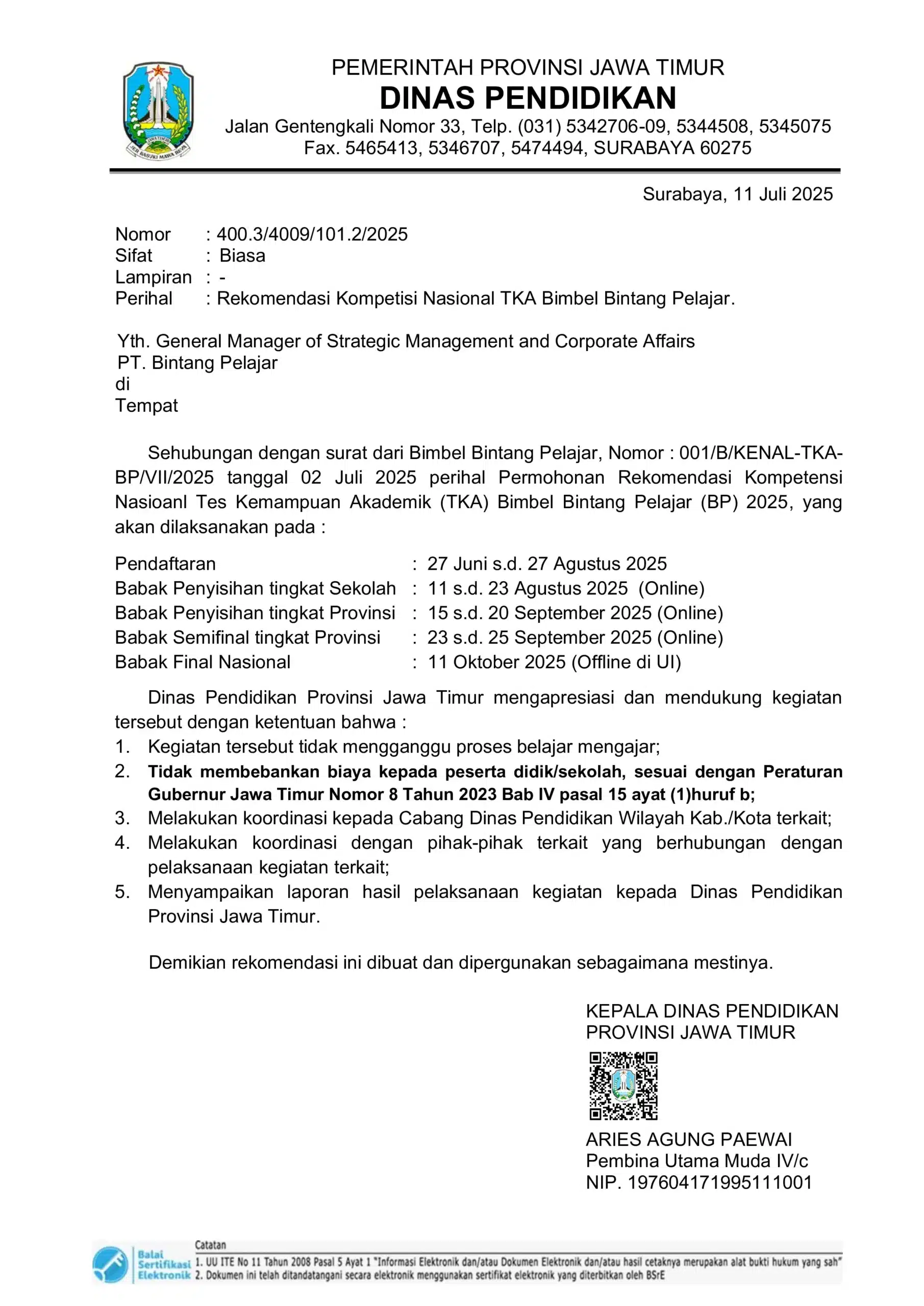 kompetisi tka jawa timur