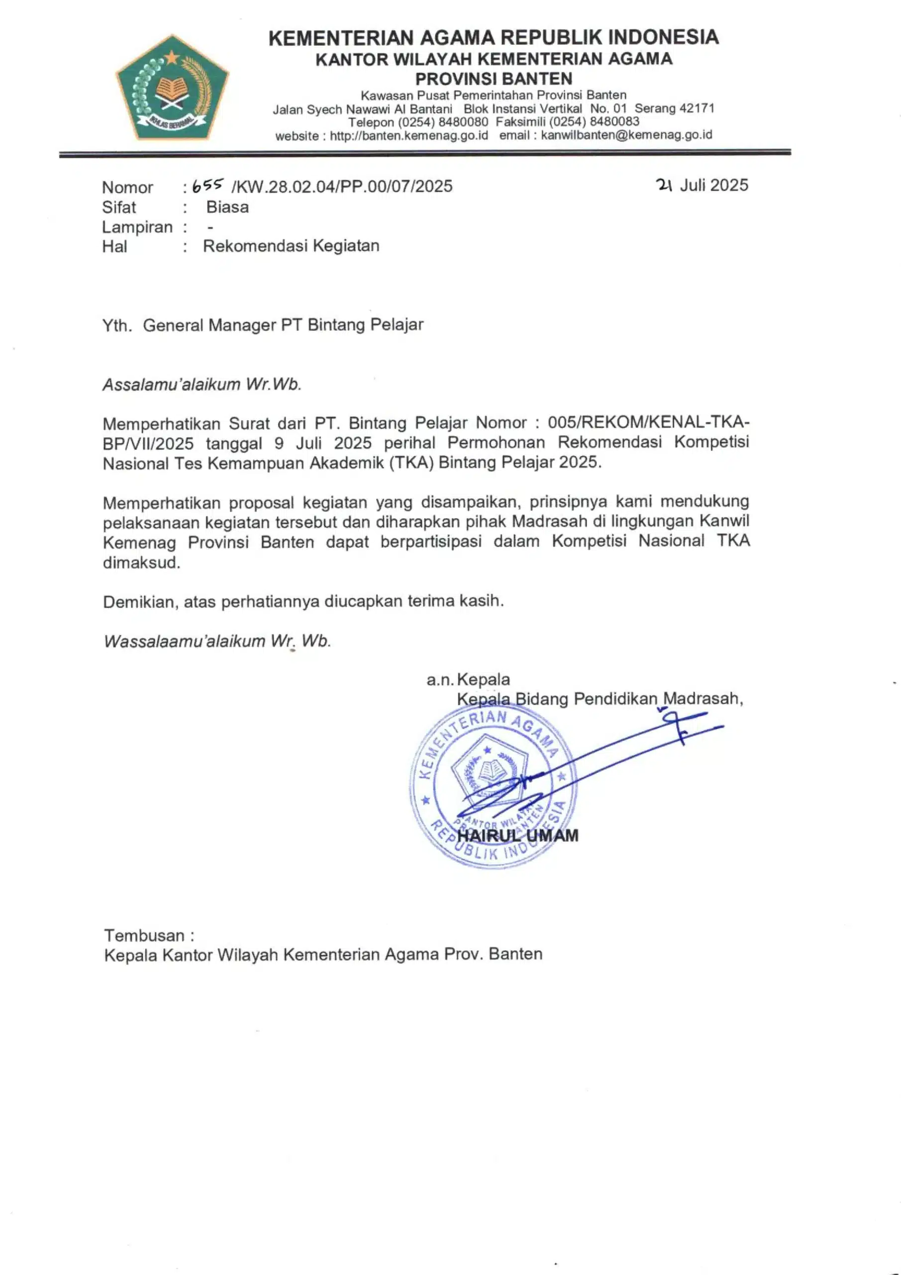 kompetisi tka banten