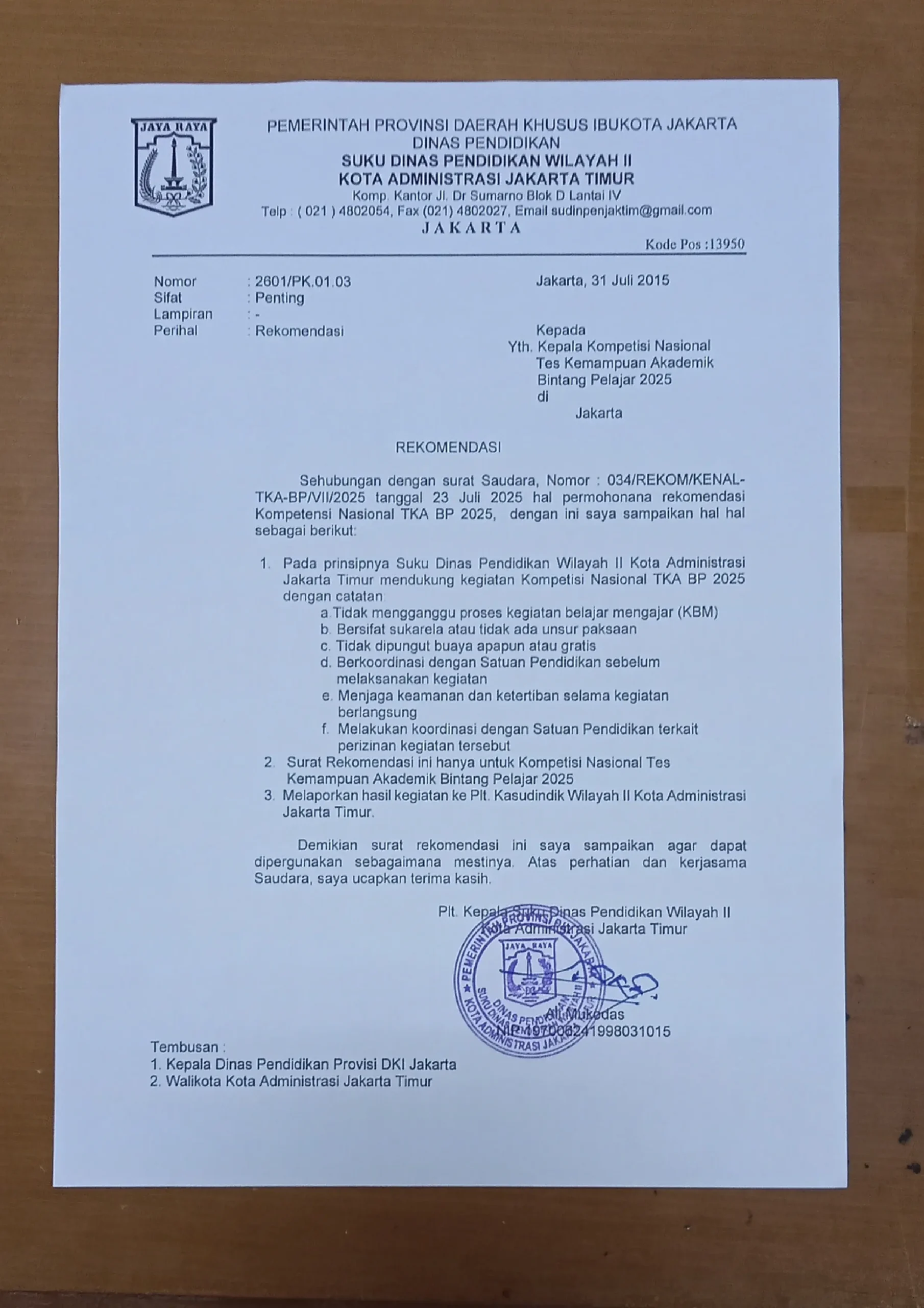 15. Suku Dinas Pendidikan Jakarta Timur 2