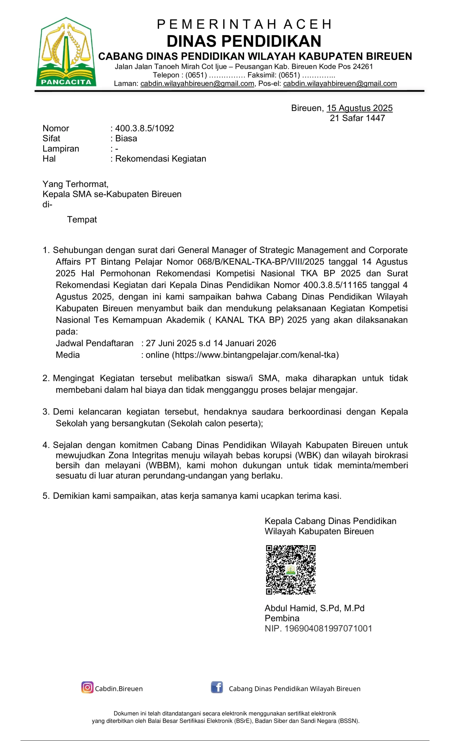 18. KAB ACEH BIREUN 20250815161628rekom kegiatan KANAL TKA