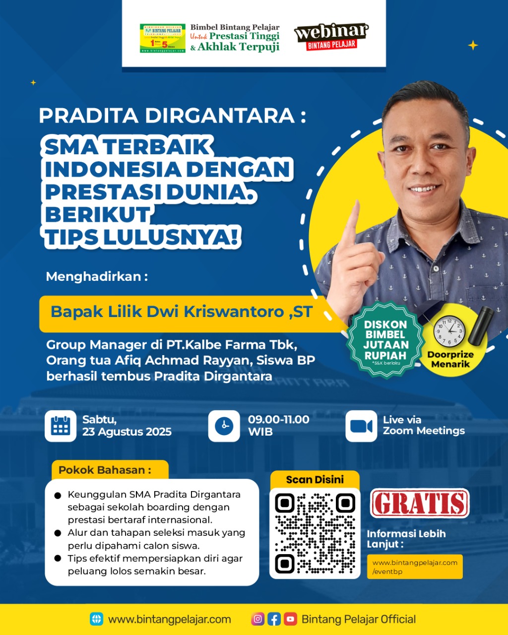 Pradita Dirgantara, SMA Terbaik Indonesia dengan Prestasi Dunia. Berikut Tips Lulusnya!