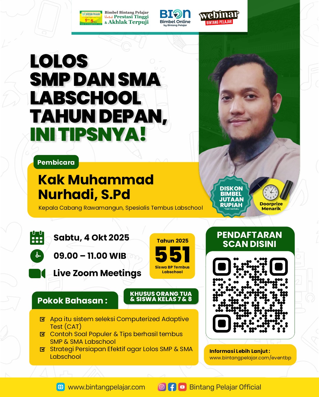 Lolos SMP dan SMA Labschool Tahun Depan, Ini Tipsnya!
