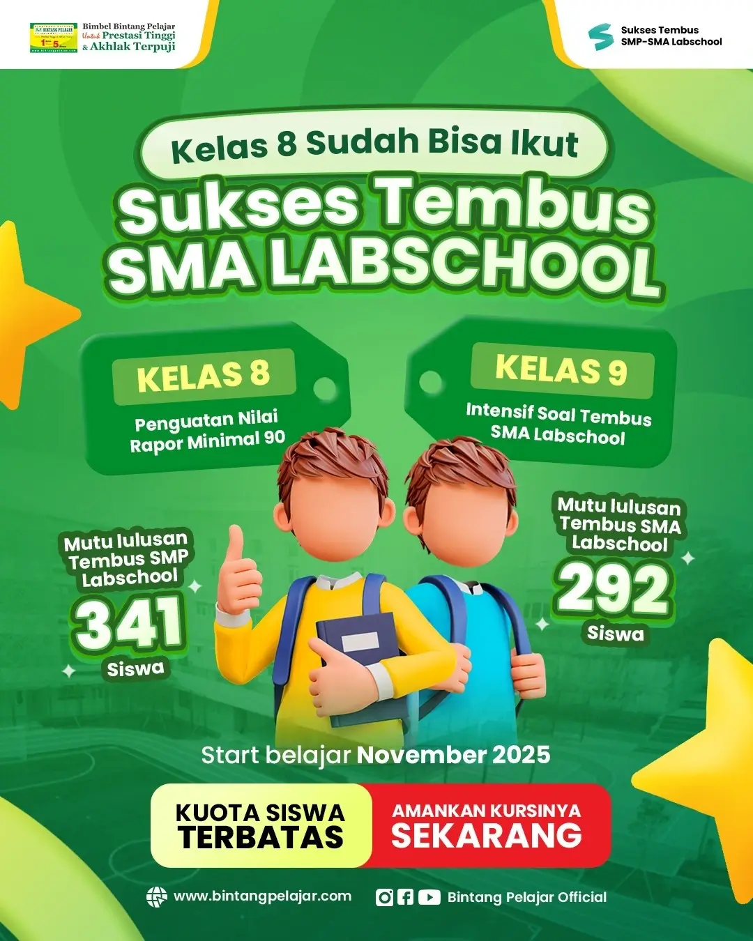 bimbel smp masuk sma labschool mulai kelas 8