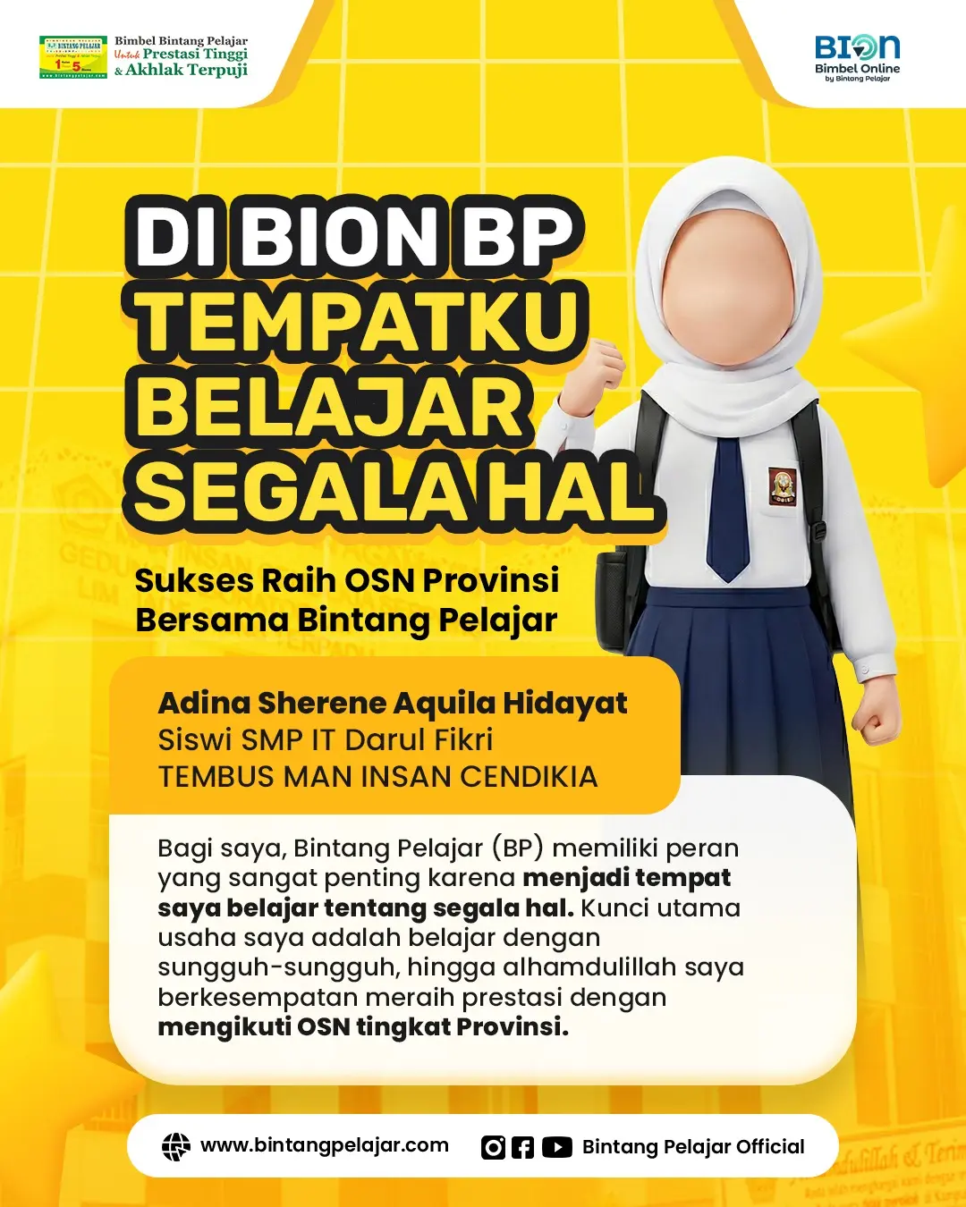 sukses osn bersama bimbel bintang pelajar