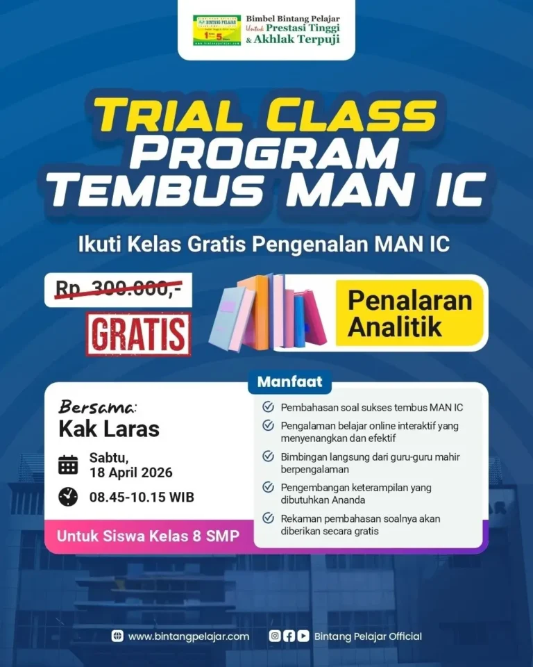 trial class gratis program tembus man insan cendekia