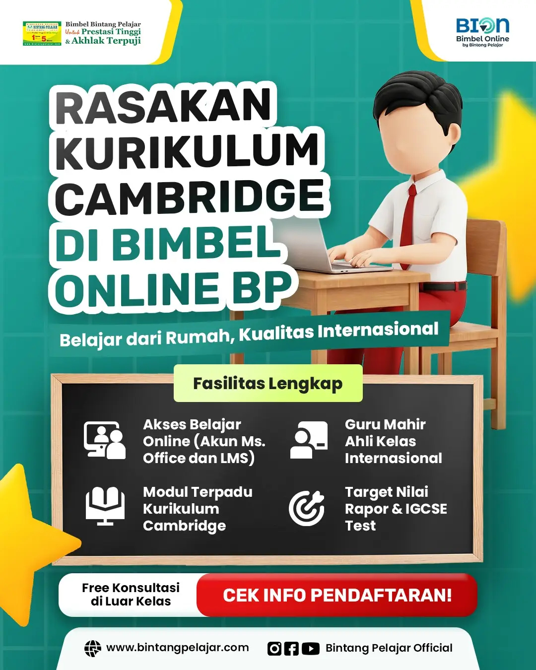 bimbingan belajar kurikulum cambridge